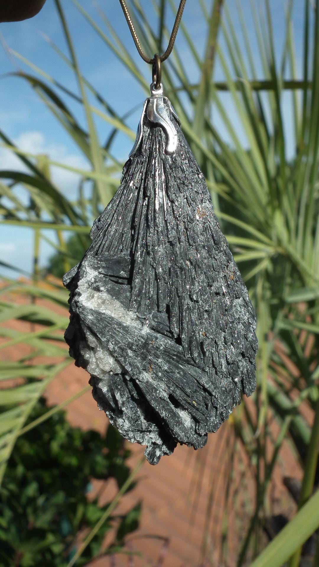 Black Kyanite pendant