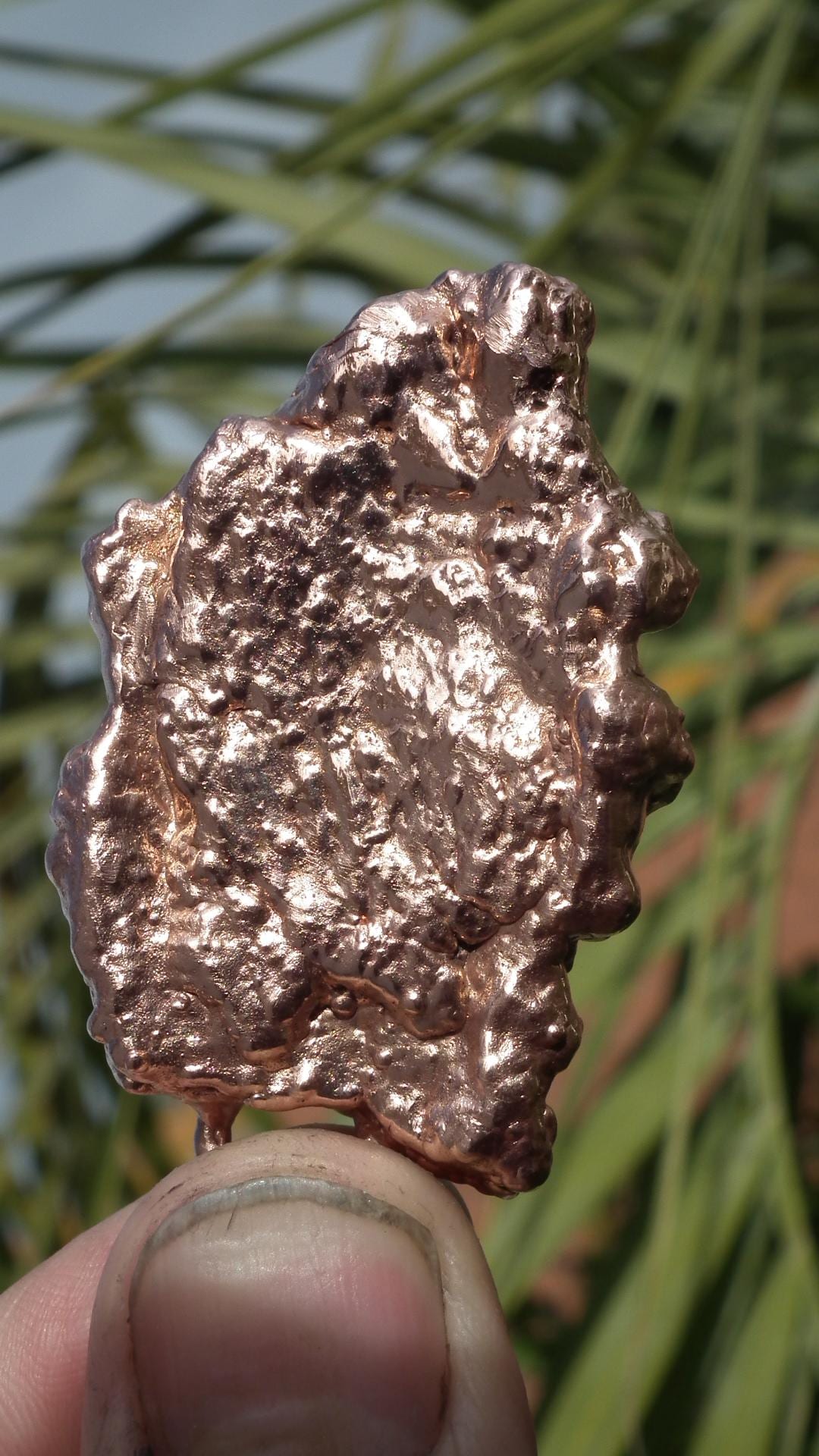 Electroformed copper Acorn pendant