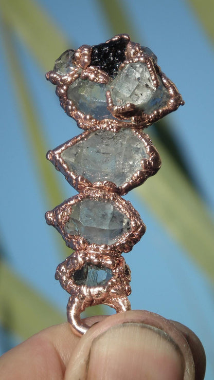 Genuine raw moldavite pendant