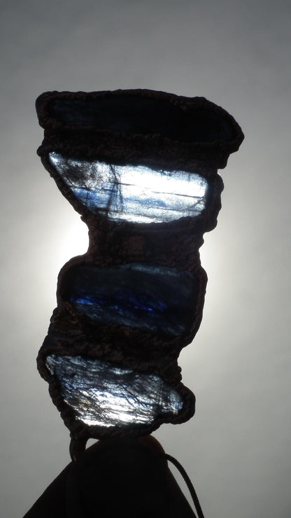 Blue kyanite pendant Electroformed Copper