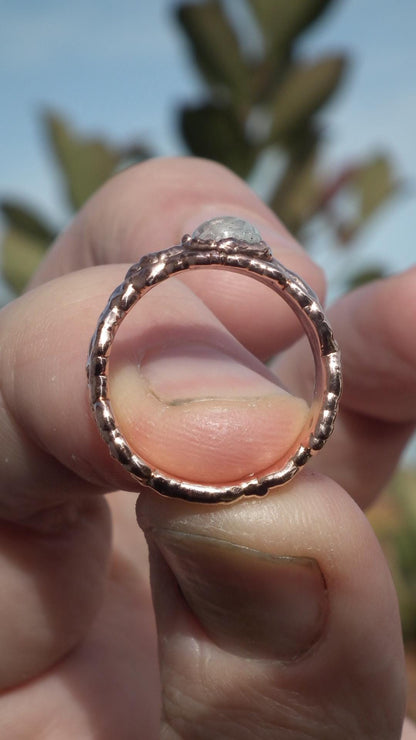 Moonstone ring // Electroformed copper