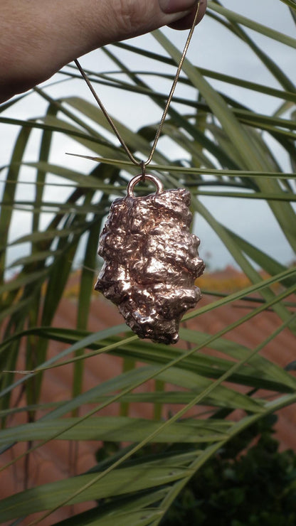 Electroformed copper Acorn pendant