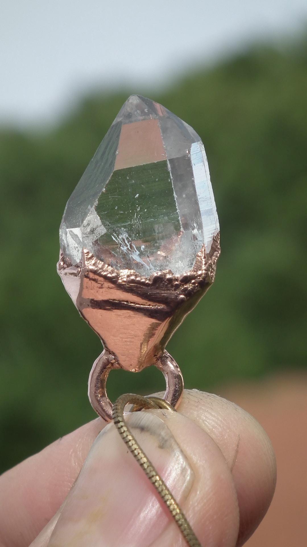 Herkimer diamond necklace // XXL Herkimer diamond necklace