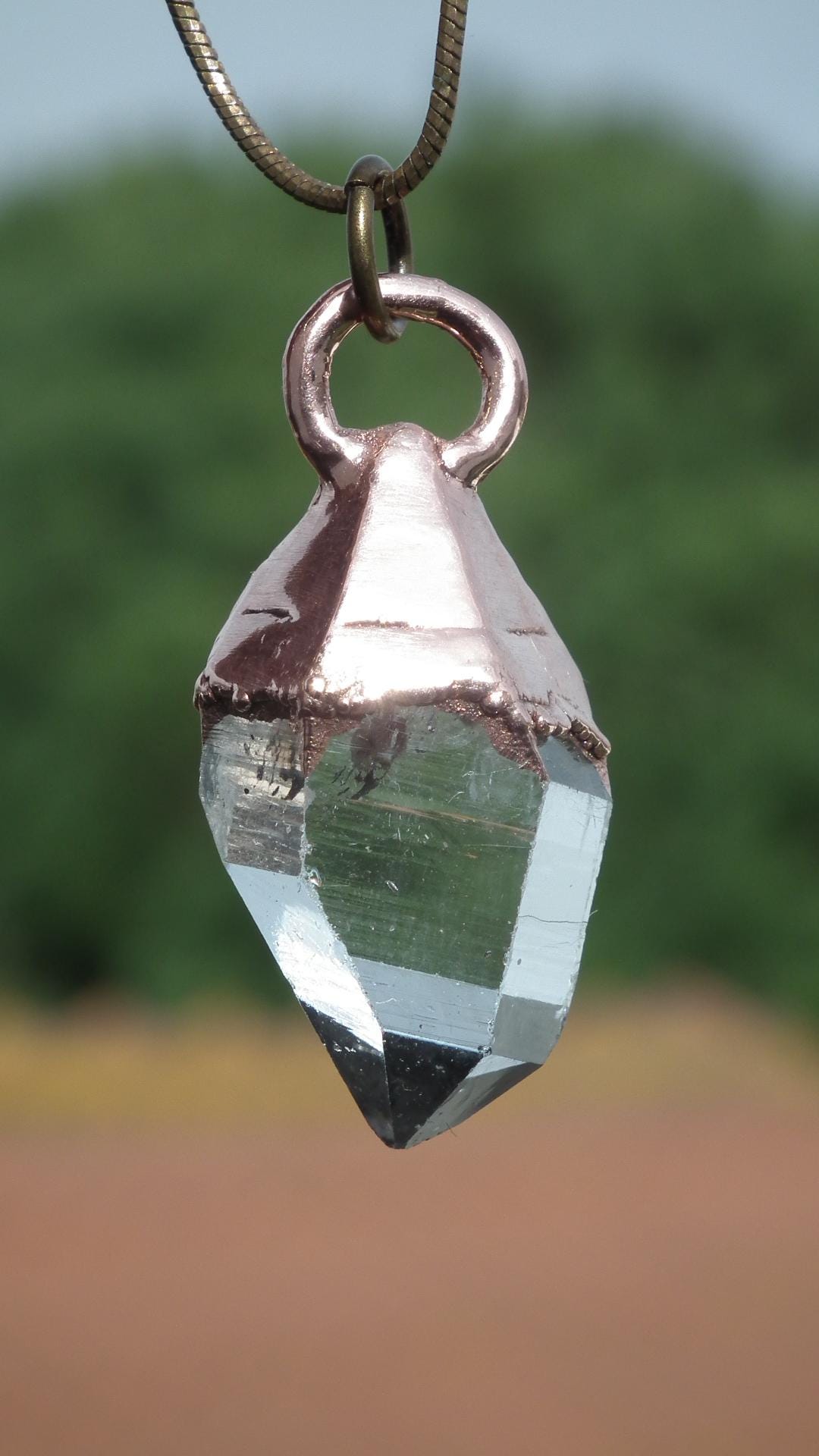 Herkimer diamond necklace // XXL Herkimer diamond necklace