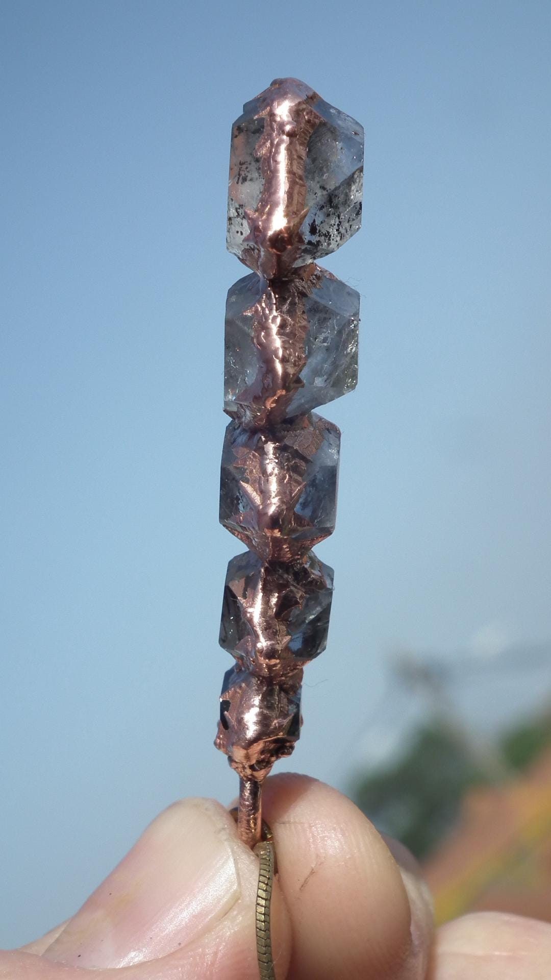 Herkimer diamond necklace // XXL Herkimer diamond necklace