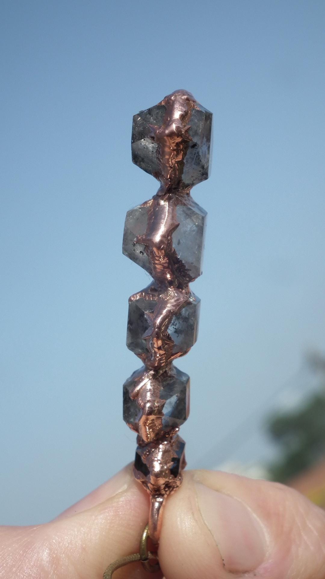 Herkimer diamond necklace // XXL Herkimer diamond necklace