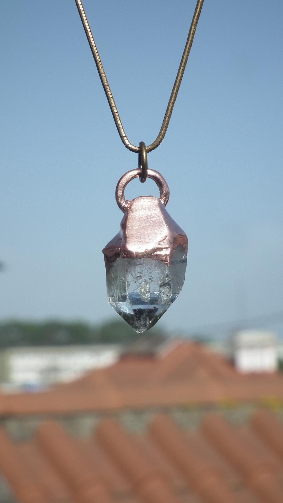 Herkimer diamond necklace