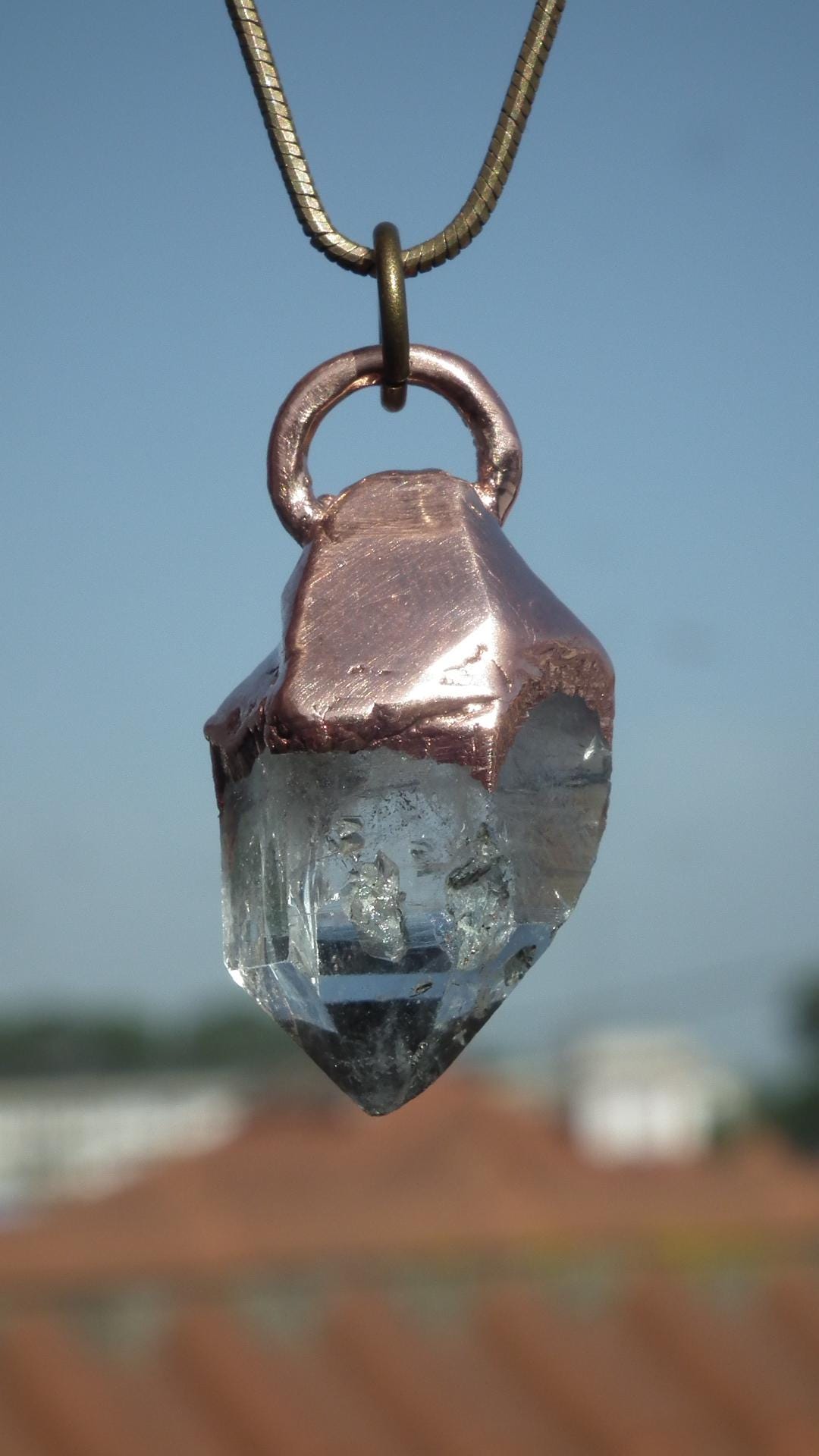 Herkimer diamond necklace