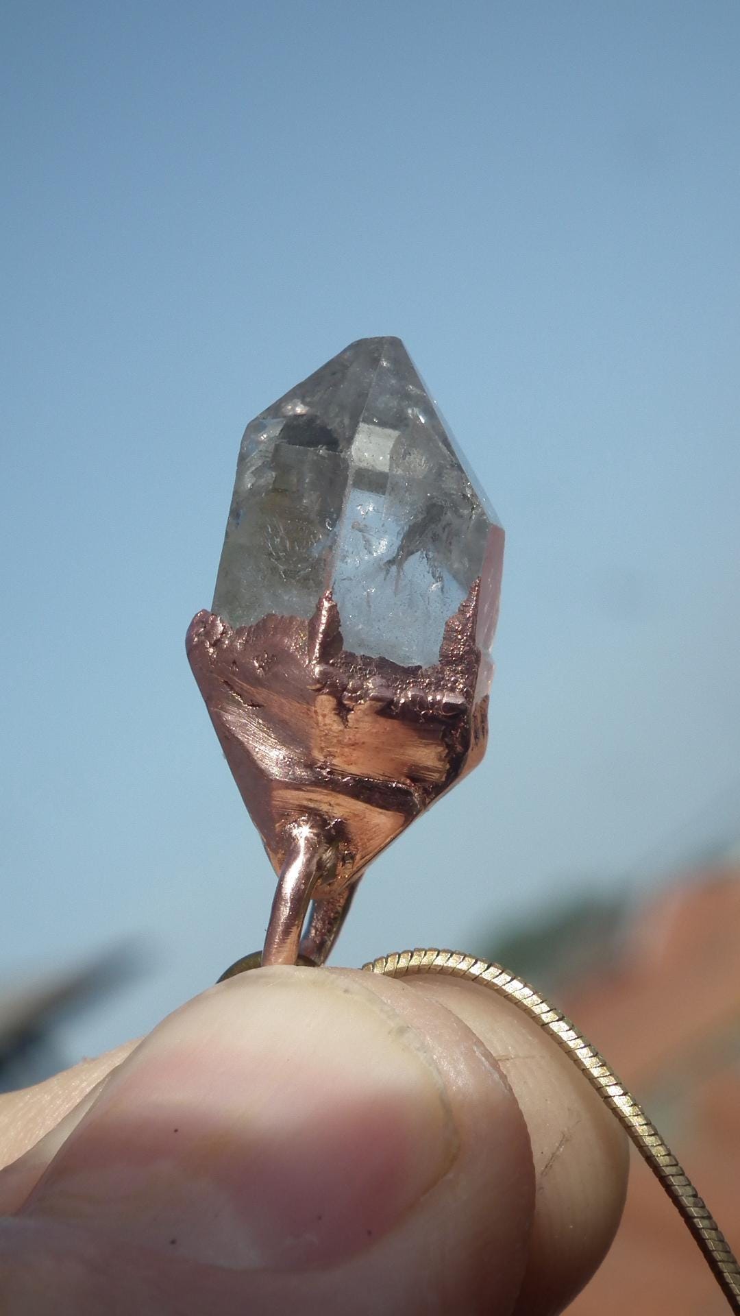 Herkimer diamond necklace