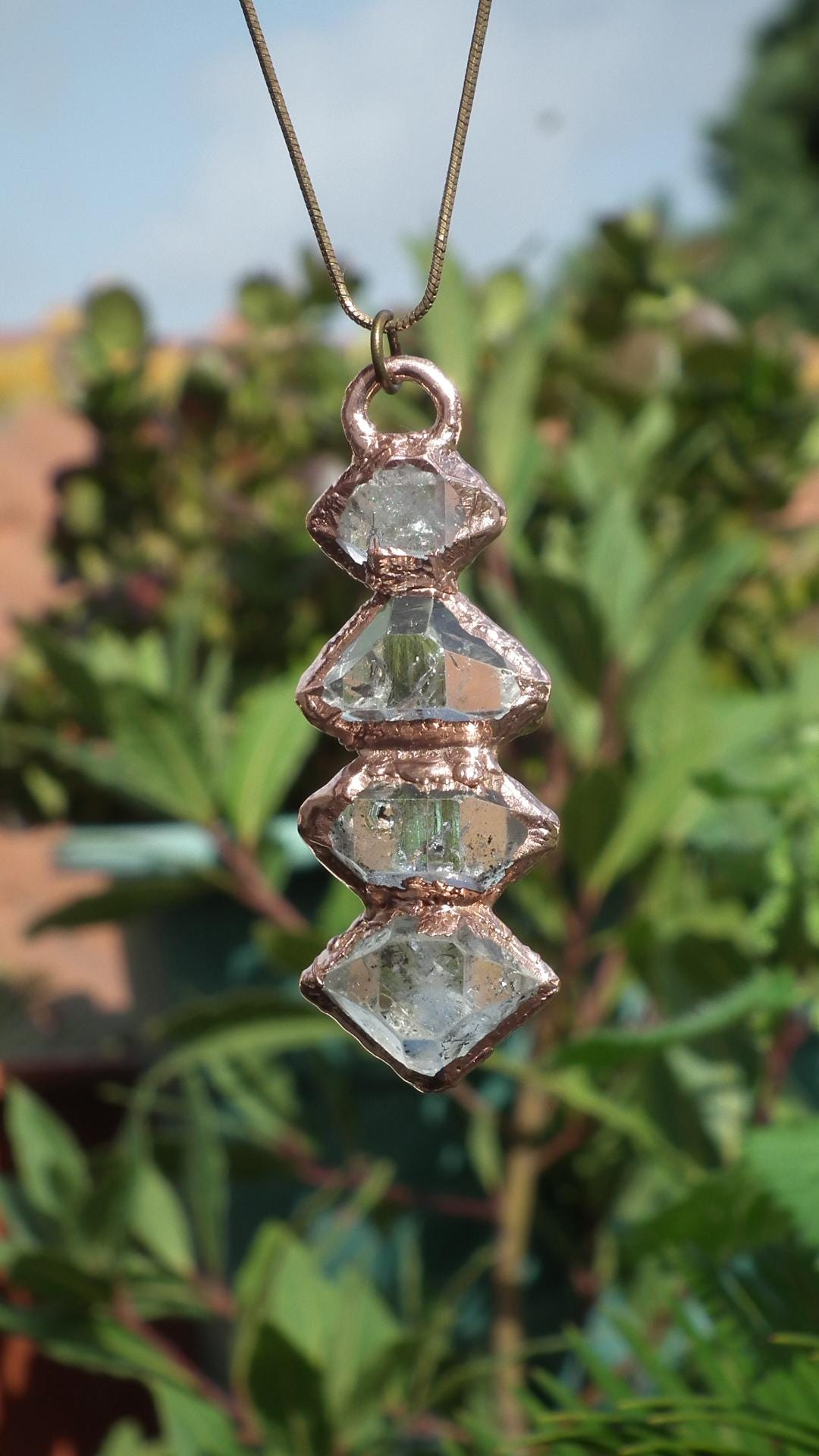 Herkimer diamond necklace