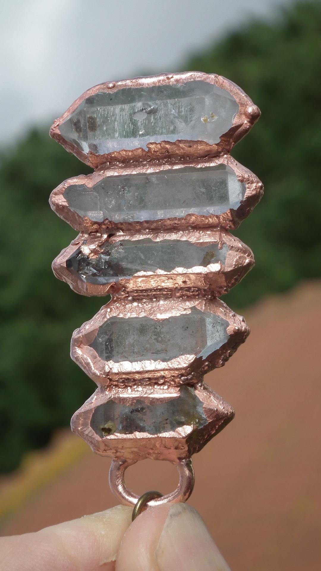 Double terminated Quartz pendant