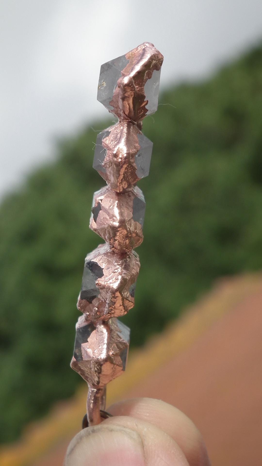 Double terminated Quartz pendant