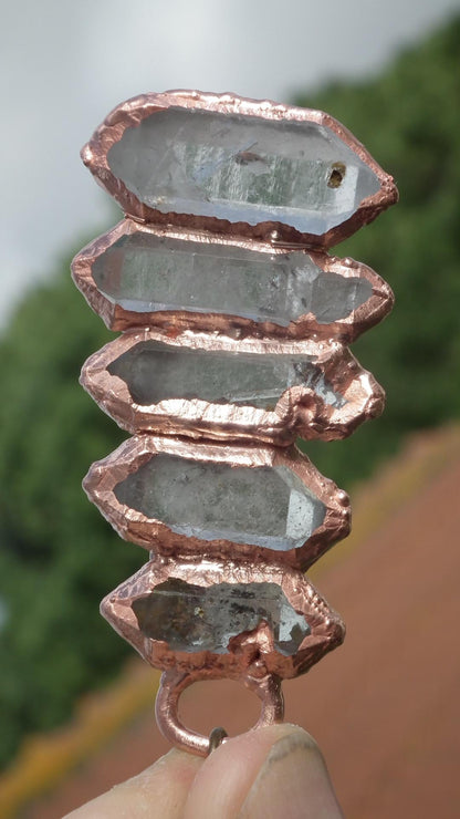 Double terminated Quartz pendant