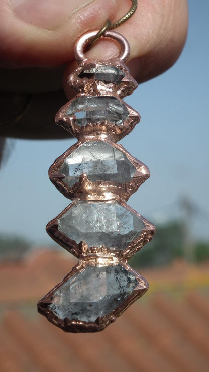 Herkimer diamond necklace // XXL Herkimer diamond necklace