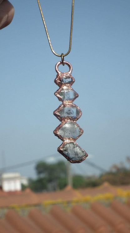 Herkimer diamond necklace // XXL Herkimer diamond necklace