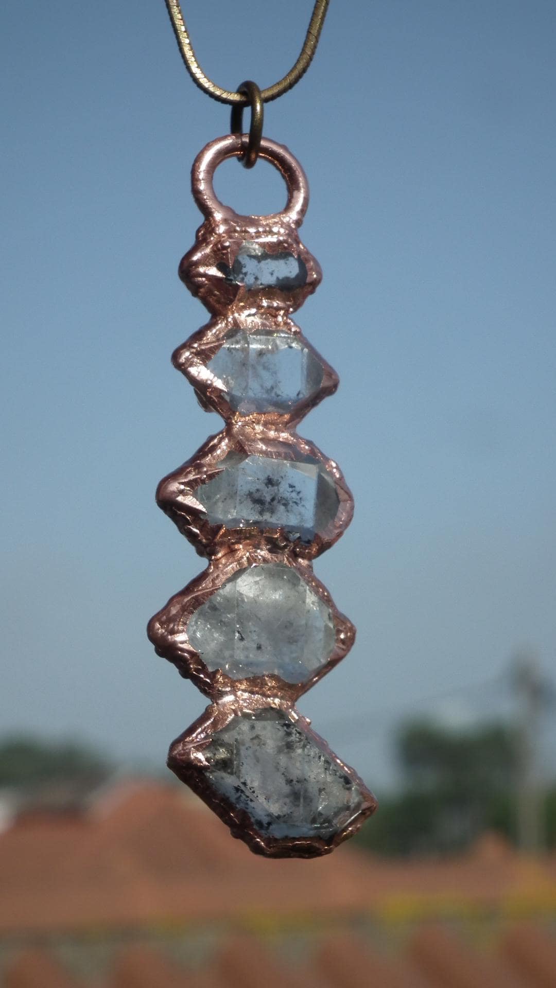 Herkimer diamond necklace // XXL Herkimer diamond necklace