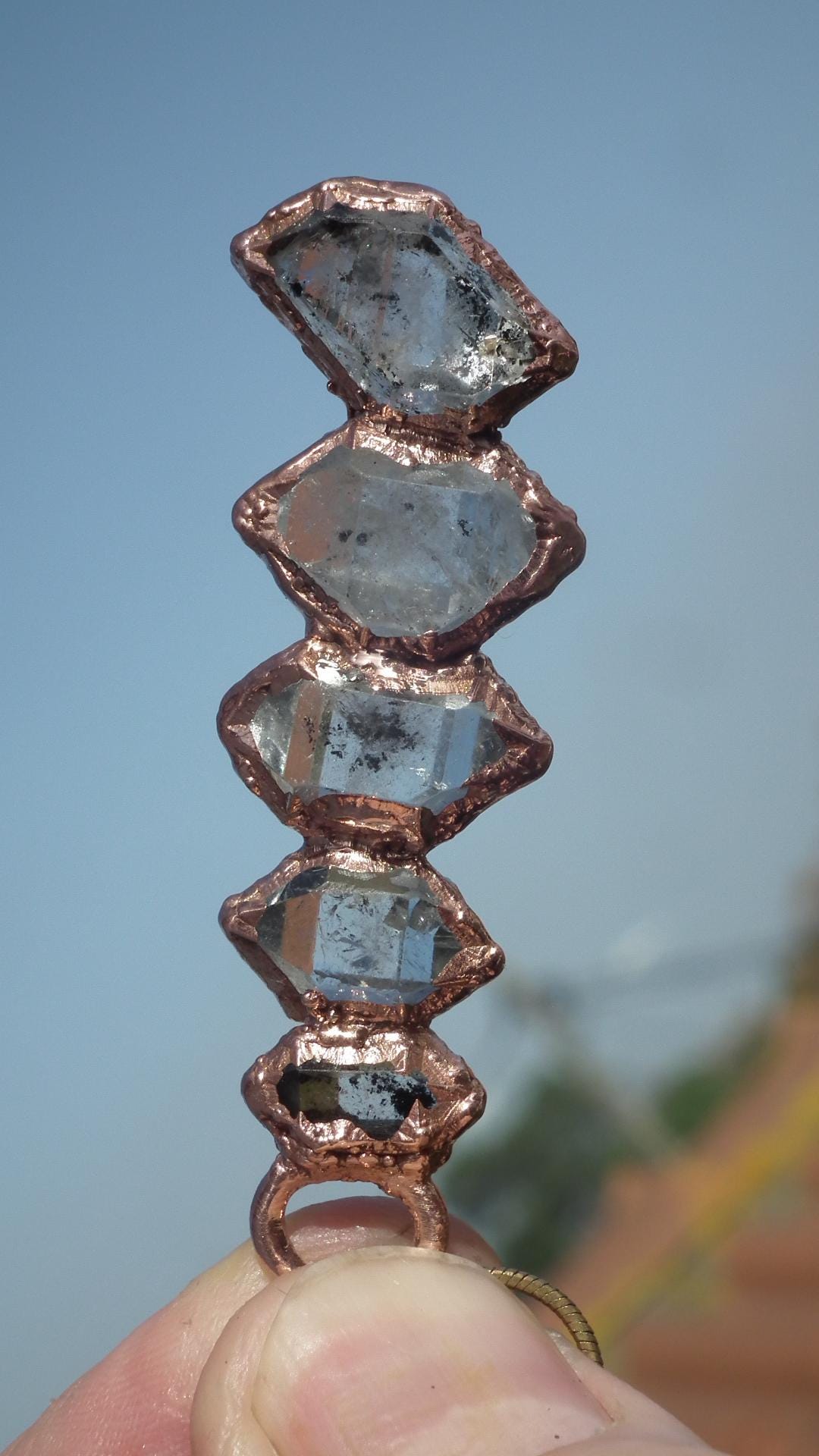 Herkimer diamond necklace // XXL Herkimer diamond necklace