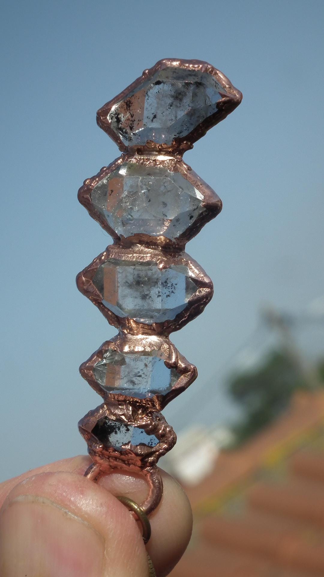 Herkimer diamond necklace // XXL Herkimer diamond necklace