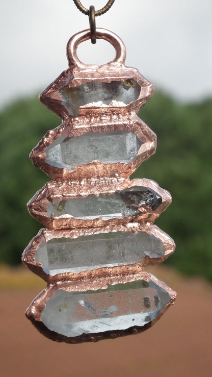 Double terminated Quartz pendant