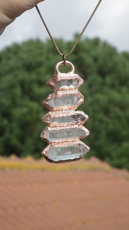 Double terminated Quartz pendant
