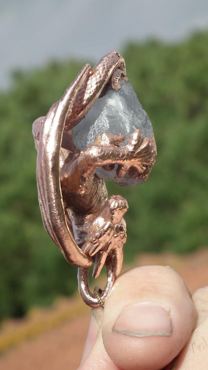 Dragon necklace with Celestite