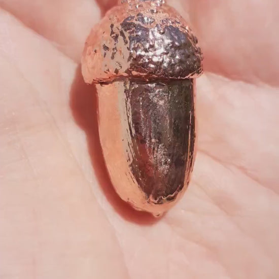 Electroformed copper Acorn pendant