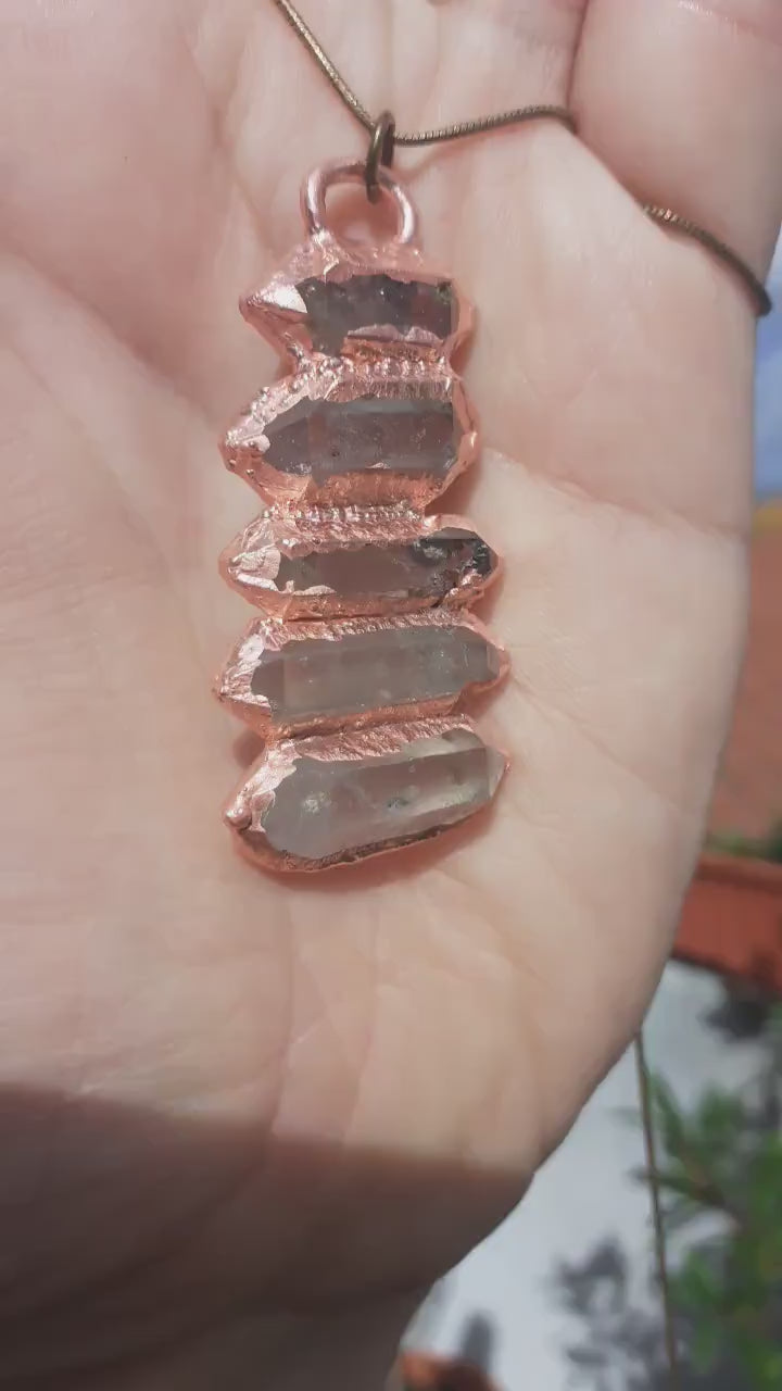 Double terminated Quartz pendant