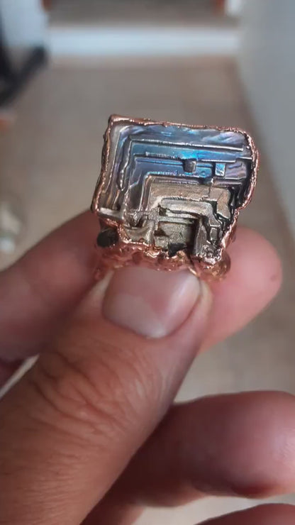 Electroformed  copper Bismuth ring