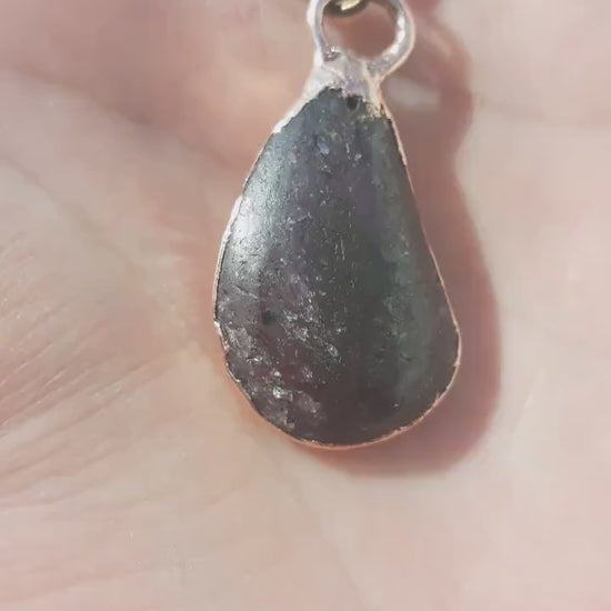 Ruby pendant Electroformed Copper