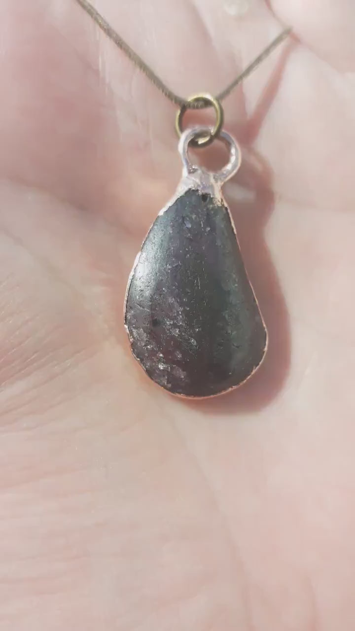 Ruby pendant Electroformed Copper