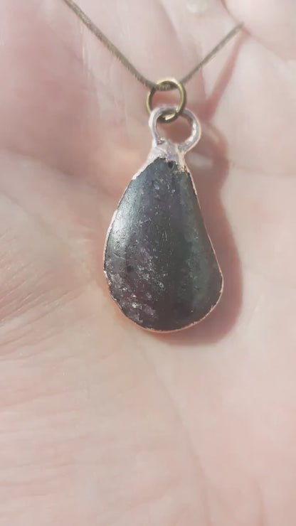 Ruby pendant Electroformed Copper