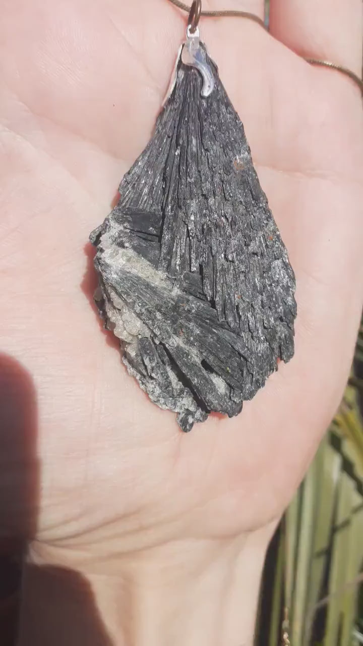 Black Kyanite pendant