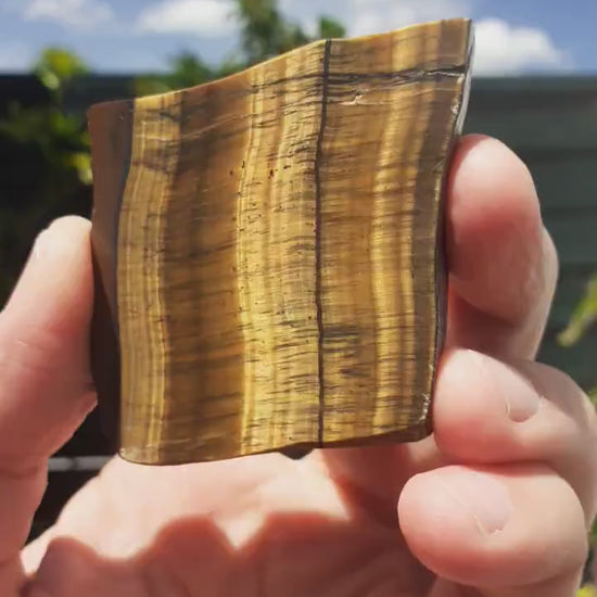 Tigereye Slab // Tiger eye stone //  Tiger eye crystal