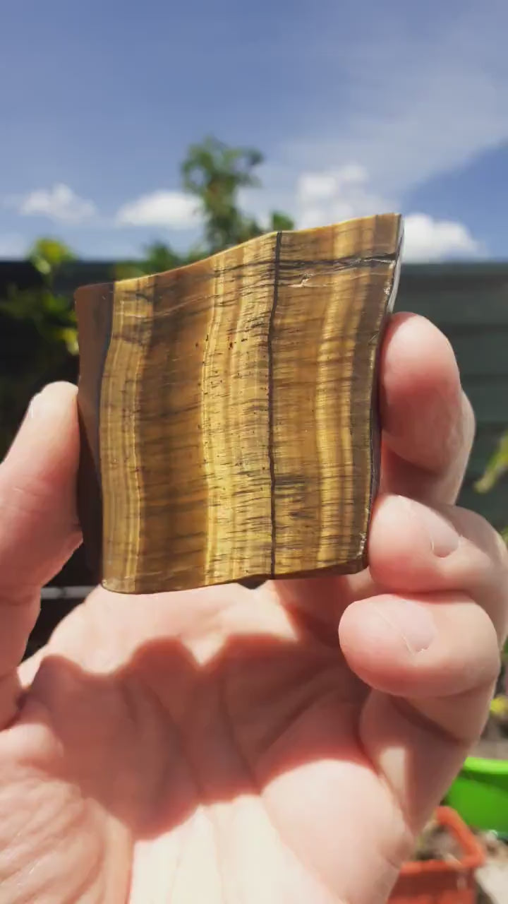 Tigereye Slab // Tiger eye stone //  Tiger eye crystal