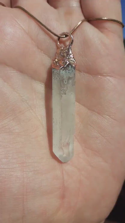 Electroformed Copper Crystal necklace // Crystal jewelry