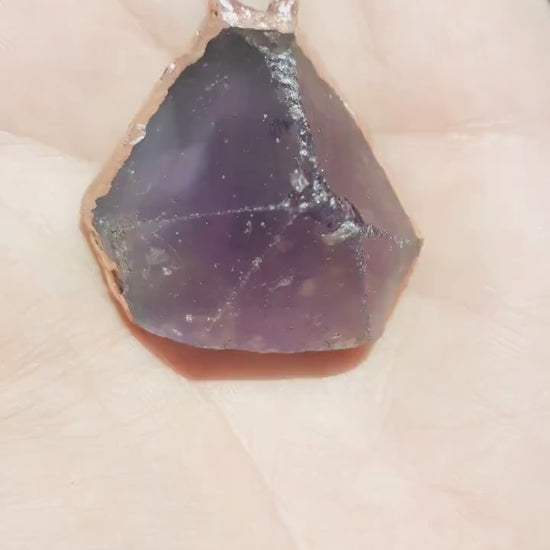 Electroformed copper Ametrine pendant // Ametrine crystal