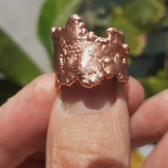 Copper ring men / Mens copper ring / Electroformed ring