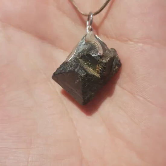 Raw epidote necklace /  Epidote quartz / Xxl Epidote pendant