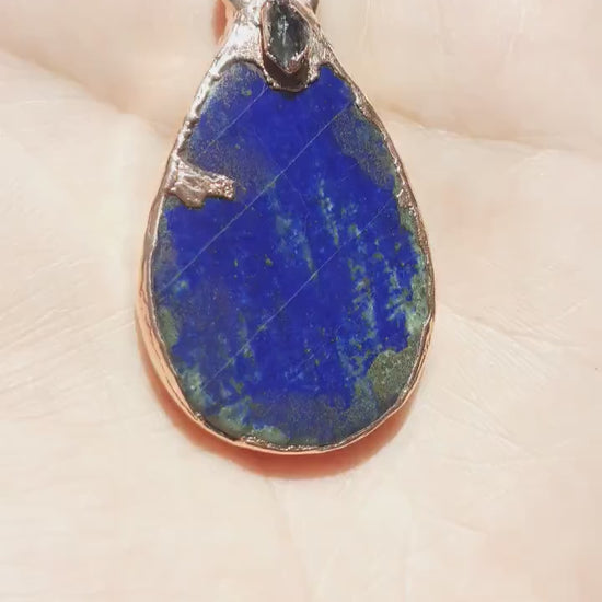 Copper lapis lazuli necklace
