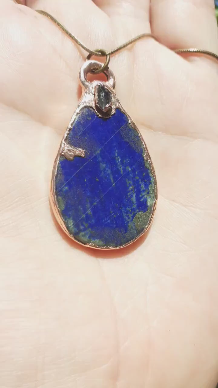 Copper lapis lazuli necklace