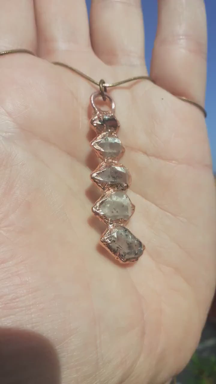 Herkimer diamond necklace // XXL Herkimer diamond necklace