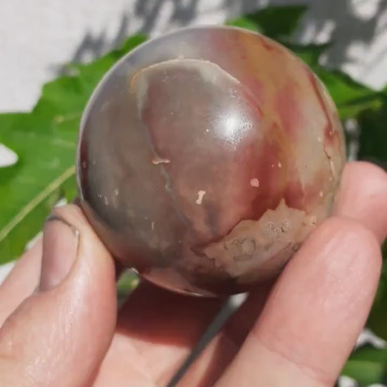 Polychrome jasper sphere