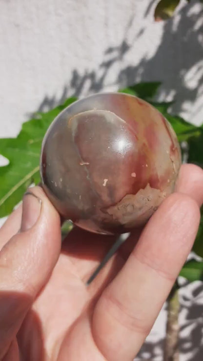 Polychrome jasper sphere