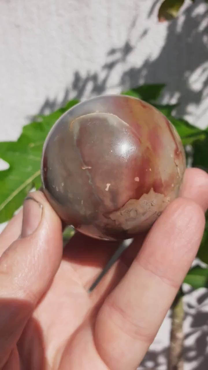 Polychrome jasper sphere