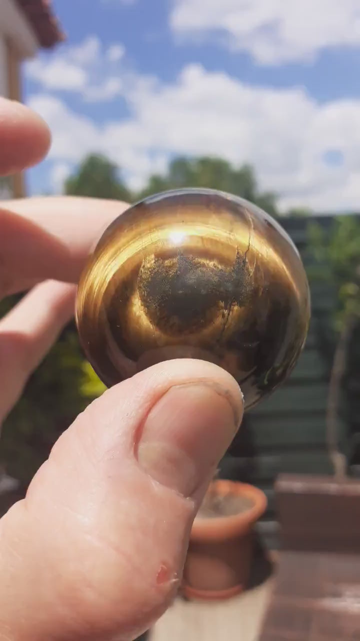 Tiger eye sphere // Tiger eye crystal //46mm Tiger eye sphere