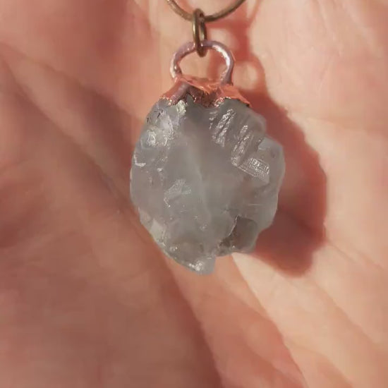 Electroformed Copper Celestine pendant