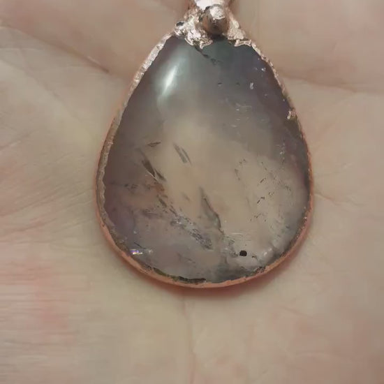 Electroformed copper Ametrine pendant