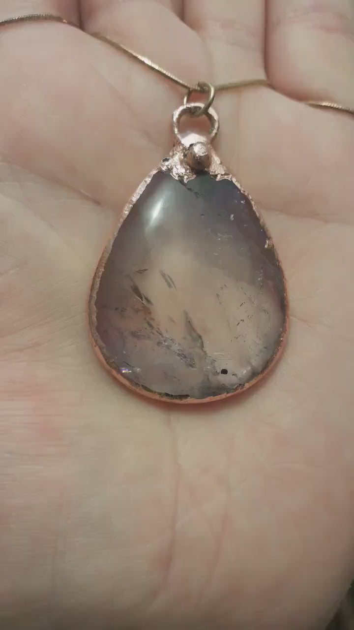 Electroformed copper Ametrine pendant