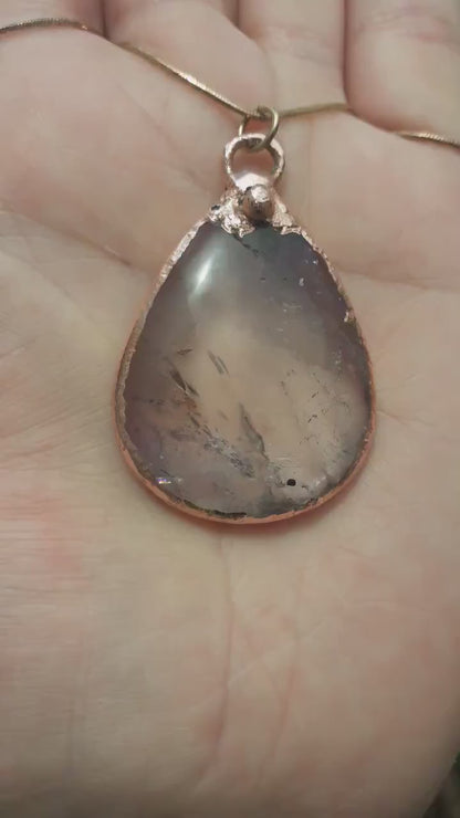 Electroformed copper Ametrine pendant