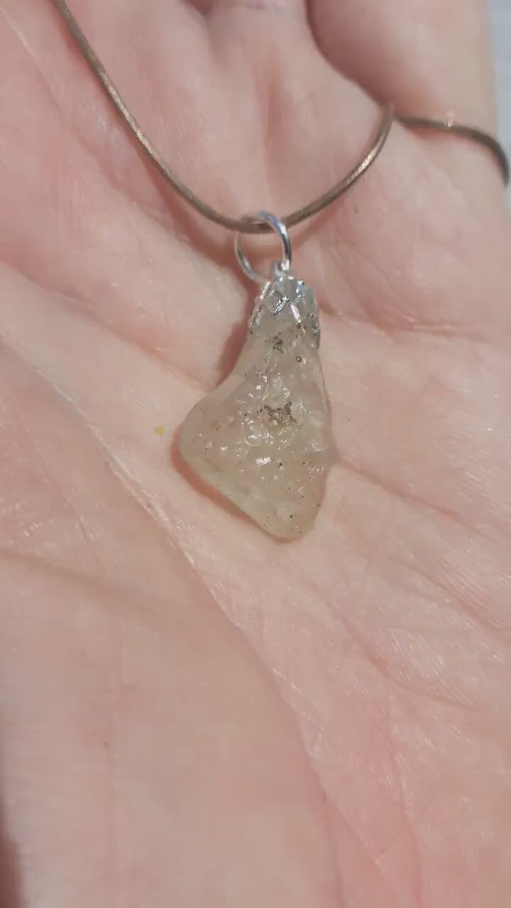 Genuine libyan desert glass pendant